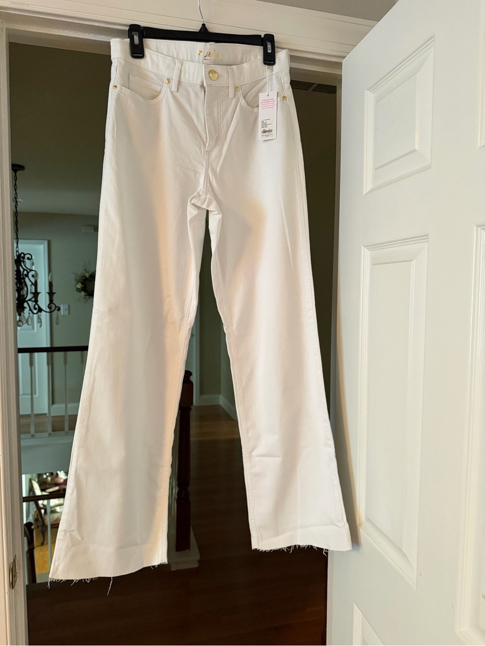 Lilly Pulitzer White High-Rise Wide-Leg Jeans